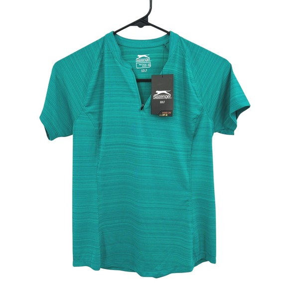 Slazenger Tops - Slazenger Golf Womans XS Teal Hydro Dri UPF 30 Polo NWT Athletic Performance